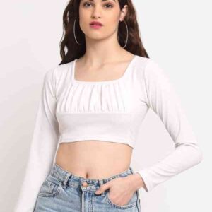 PASTEL RUCHED LONG SLEEVE TOP