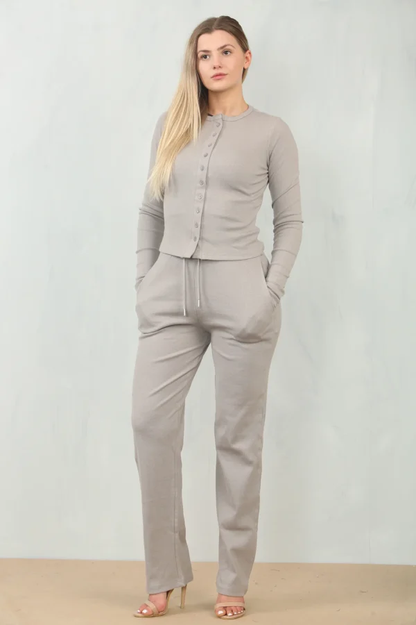 Dove Grey Button Up